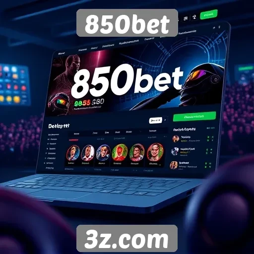 Interação do usuário e design do site 850bet